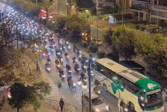 Με τη συνοδεία των φίλων της ομάδας έφτασε ο Παναθηναϊκός στην Λεωφόρο!