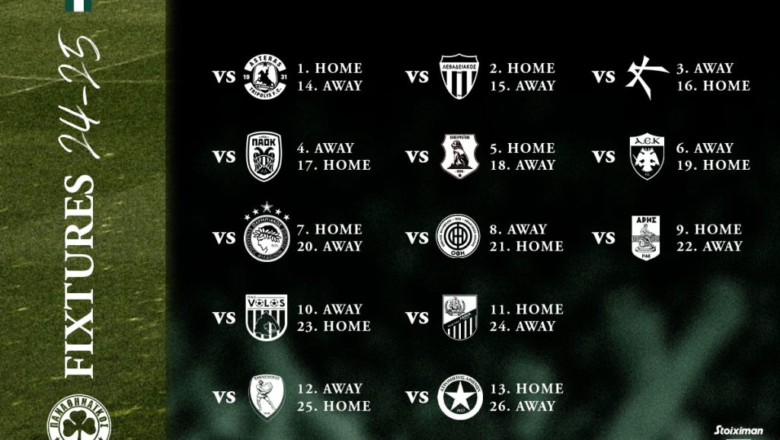 To πρόγραμμα του Παναθηναϊκού στη Superleague